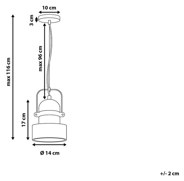 Závesná lampa sivá okrúhle otvorené malé betónové tienidlo industriálny dizajn