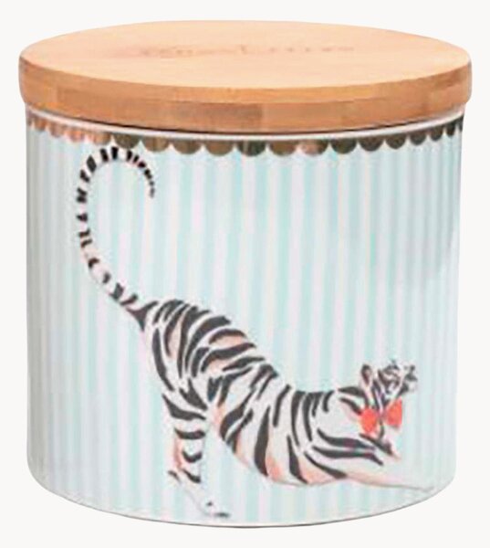 Úložná dóza z jemného kostného porcelánu Tiger