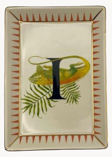 Dekoračný podnos z jemného kostného porcelánu Iguana