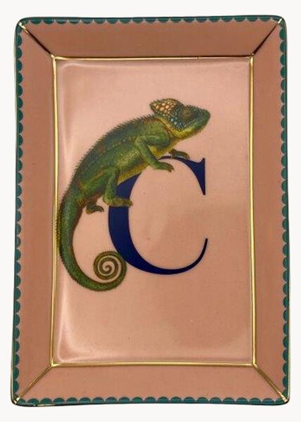 Dekoračný podnos z jemného kostného porcelánu Chameleon