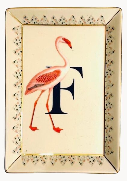 Dekoračný podnos z jemného kostného porcelánu Flamingo