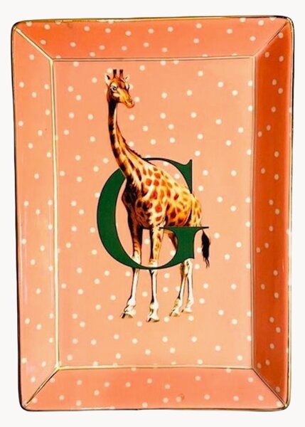Dekoračný podnos z jemného kostného porcelánu Giraffe