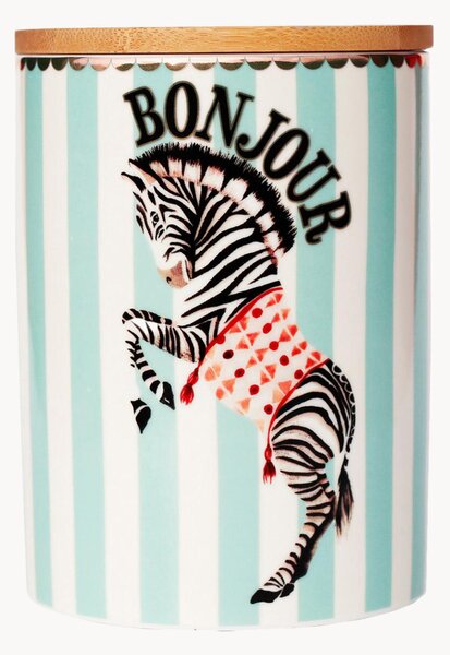 Úložná dóza z jemného kostného porcelánu Zebra
