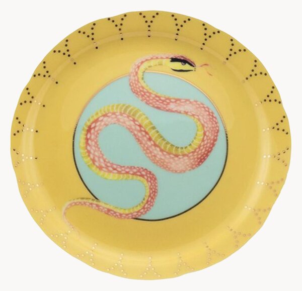 Dezertný tanier z jemného kostného porcelánu Snakey