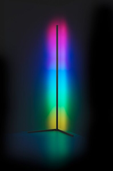 Čierna LED stojacia lampa (výška 141 cm) Level – Reality