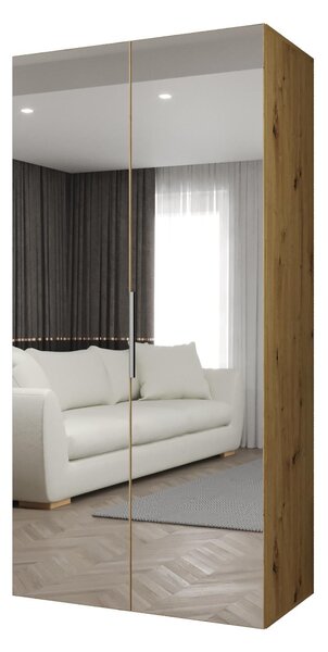 NovýNábytok.sk Šatníková skriňa 100 cm Mirabella 3 (dub artisan + kašmír). Akcia -20%. Vlastná spoľahlivá doprava až k Vám domov. 1126447