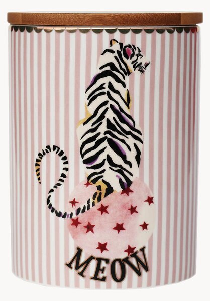 Úložná dóza z jemného kostného porcelánu Tiger
