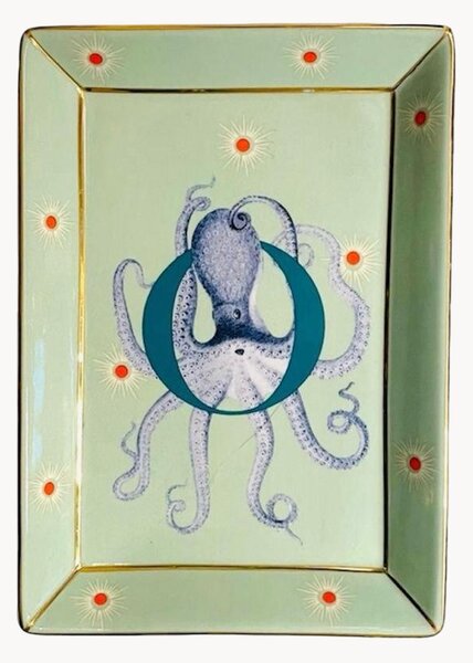 Dekoračný podnos z jemného kostného porcelánu Octopus
