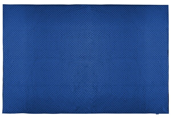 Obliečka na záťažovú prikrývku námornícka modrá polyesterová tkanina 135 x 200 cm bodkovaný vzor moderný dizajn textil spálňa