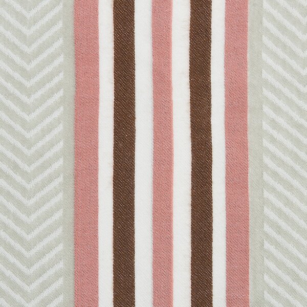 Deka ružová béžová akryl polyester 130 x 170 cm prikrývka na posteľ geometrický vzor strapce obývačka spálňa