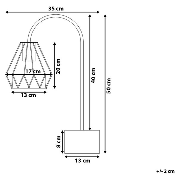 Stolná lampa biela mosadzná 50 cm kovové tienidlo tvar diamantu okrúhly stojan mramorový vzhľad obývačka spálňa