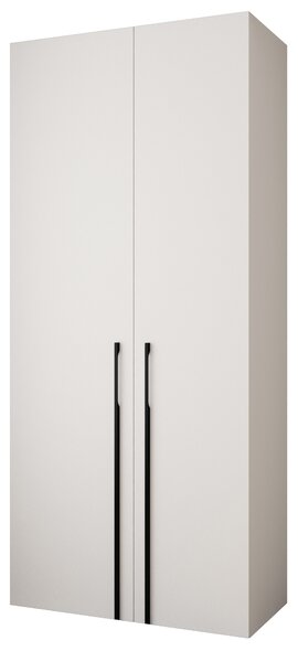 NovýNábytok.sk Šatníková skriňa 110 cm Carmela 50-3 (biela + čierna). Akcia -21%. Vlastná spoľahlivá doprava až k Vám domov. 1126769