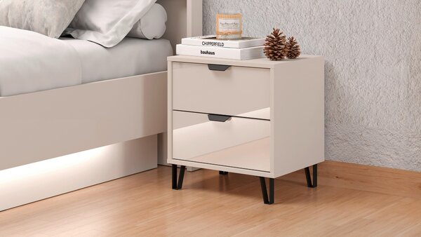 NOČNÝ STOLÍK, kašmírová, 48/40/52 cm Xora - Spálňové sety