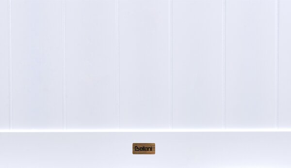 Vyvýšená detská posteľ biela borovicové drevo 90 x 200 cm jednolôžko poschodová s rebríkom lamelový rám s písacím stolom detská izba