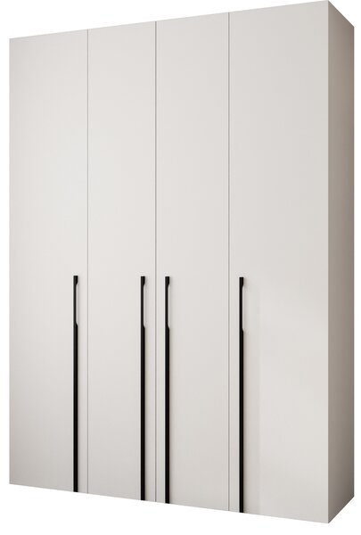 NovýNábytok.sk Šatníková skriňa 180 cm Carmela 50-3 (biela + čierna). Akcia -20%. Vlastná spoľahlivá doprava až k Vám domov. 1126797