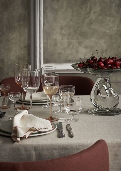 Sklenená misa na podstavci Damo Centrepiece Clear