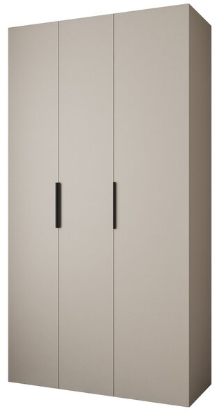 NovýNábytok.sk Šatníková skriňa 130 cm Carmela 40-4 (kašmír + čierna). Akcia -20%. Vlastná spoľahlivá doprava až k Vám domov. 1126647