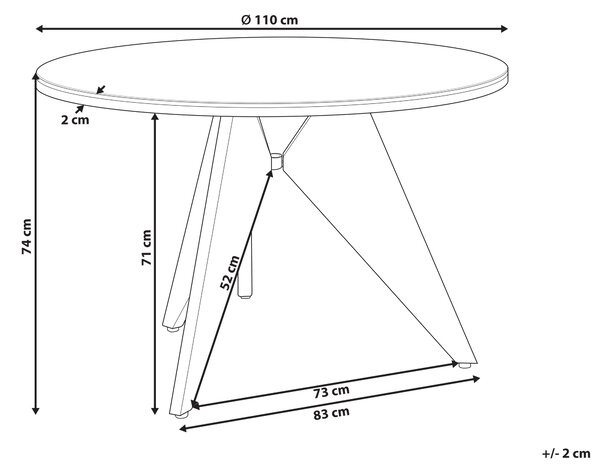 Záhradný jedálenský stôl čierny hliníkový okrúhly ø 110 cm moderný dizajn vonkajší nábytok