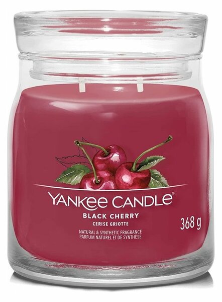 Yankee Candle vonná sviečka Signature v skle stredná Black Cherry, 368 g