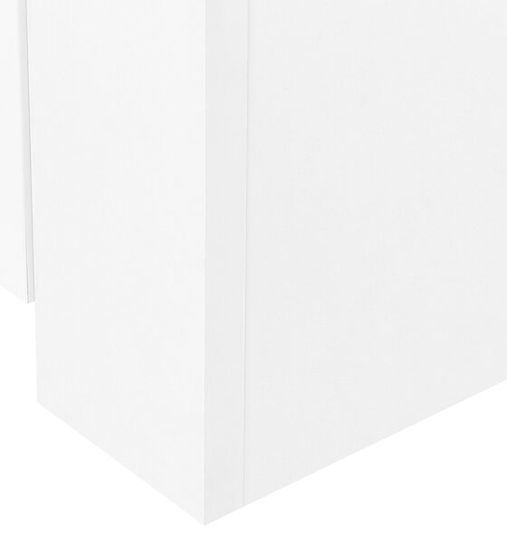 Komoda s 2 dvierkami biela MDF drevotrieska úložný priestor 2 skrinky polica s LED osvetlením moderný štýl obývačka spálňa