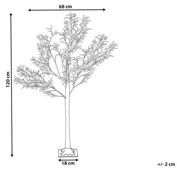 Vonkajšia LED dekorácia zelený umelý stromček 120 cm s LED svetielkami škandinávsky štýl