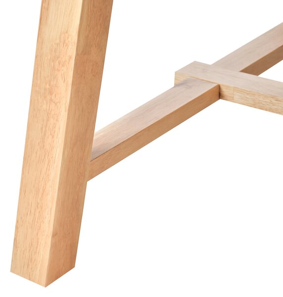 Rozkladací jedálenský stôl svetlý jaseň MDF 160/200 x 90 cm nohy z kaučukového dreva dyhovaná doska prírodný povrch škandinávsky štýl