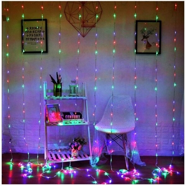 ISO 11331 Svetelný záves 300 LED multicolor