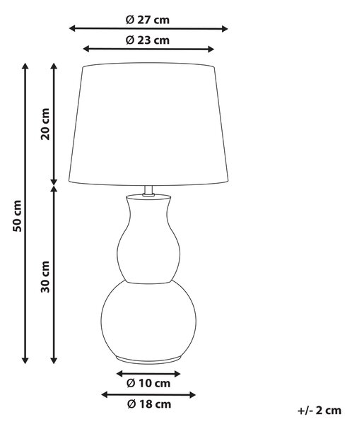 Stolná lampa svetlobéžová keramický podstavec ľanové tienidlo škandinávsky štýl obývacia izba spálňa