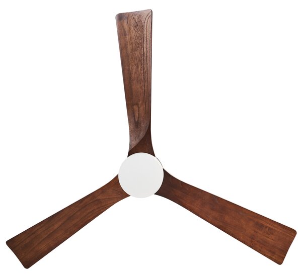 Stropný ventilátor so svetlom mosadzný kovový s lopatkami z tmavého dreva diaľkovým ovládaním 3-rýchlostný časovač moderný štýl