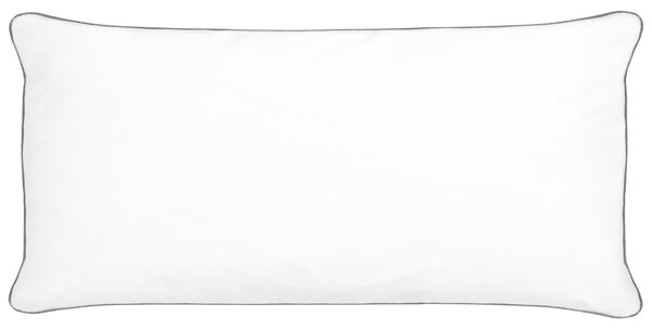 Vankúš na spanie biely bavlna japara 40 x 80 cm polyesterová výplň nízky profil