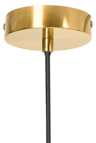 Závesná lampa hnedá ľanová 105 cm látkové tienidlo odhalená žiarovka moderný dizajn