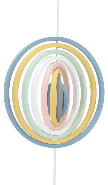 Bielo-dúhový závesný luster Hoops pre žiarovku E27 – LED lustre a svietidlá > Lustre
