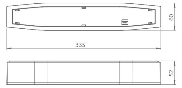 Biele prisadené protipanické osvetlenie autotest 6W IP54 – LED núdzové a protipanické osvetlenie