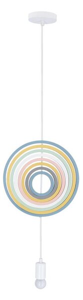 Bielo-dúhový závesný luster Hoops pre žiarovku E27 – LED lustre a svietidlá > Lustre