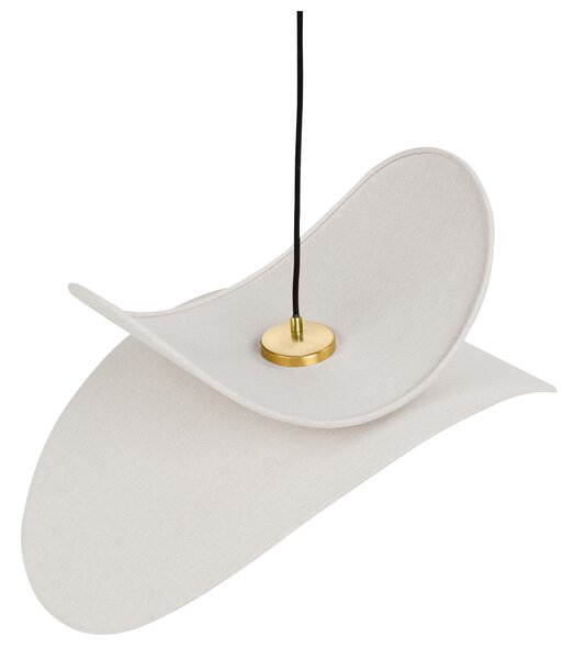 Závesná lampa svetlosivá ľanová 105 cm látkové tienidlo odhalená žiarovka moderný dizajn
