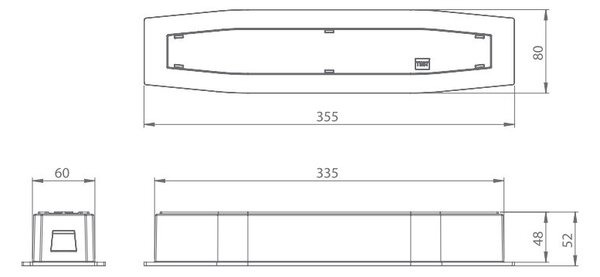 Biele vstavané protipanické osvetlenie autotest 6W IP54 – LED núdzové a protipanické osvetlenie