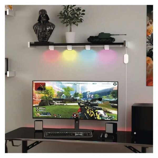 GoSmart RGBIC+CCT Rozširujúci set LED bodových svietidiel na reťazi 1,9W s WiFi, 4 kusy, 85cm – LED lustre a svietidlá > LED bodové svietidlá