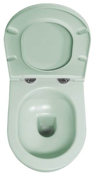Isvea Isvea, INFINITY závesná WC misa, Rimless, 36,5x53cm, zelena mint, 10NF02004-2T