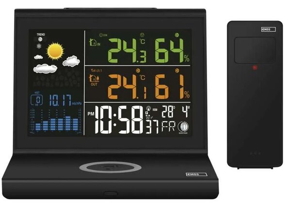 Domáca bezdrôtová meteostanica s bezdrôtovým nabíjaním – Elektro > Meteostanice a teplomery