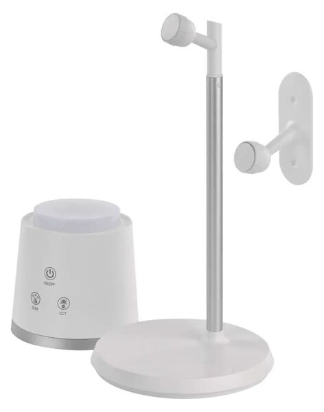 Biela LED stolová nabíjacia magnetická lampa Abbie 4v1 6W – LED lampičky a baterky > Stolové LED lampičky