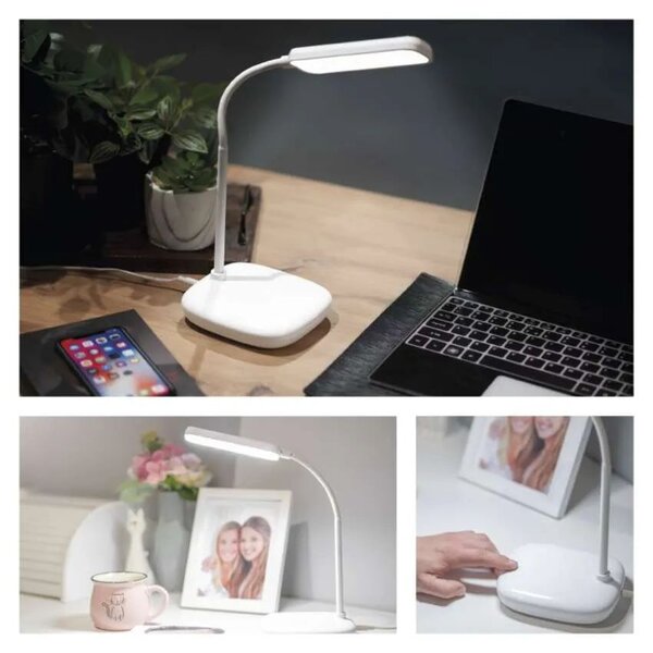 Biela LED stolová lampička Molly 12W – LED lampičky a baterky > Stolové LED lampičky