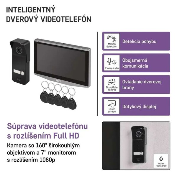 GoSmart Sada domáceho videotelefónu IP-750A s WiFi – Elektro > Domové zvončeky