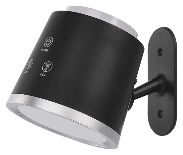 Čierna LED stolová nabíjacia magnetická lampa Abbie 4v1 6W – LED lampičky a baterky > Stolové LED lampičky