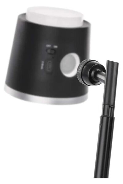 Čierna LED stolová nabíjacia magnetická lampa Abbie 4v1 6W – LED lampičky a baterky > Stolové LED lampičky