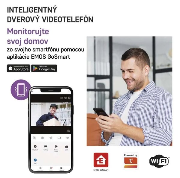 GoSmart Sada domáceho videotelefónu IP-750A s WiFi – Elektro > Domové zvončeky