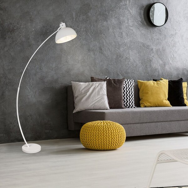 Biela stojacia lampa Otto pre žiarovku E27 – LED lampičky a baterky > Stojacie LED lampy