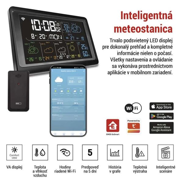 GoSmart Domáca bezdrôtová meteostanica s WiFi – Elektro > Meteostanice a teplomery