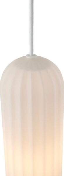 Biely závesný luster Miella pre žiarovku E27 ø10cm – LED lustre a svietidlá > Lustre > Závesné lustre