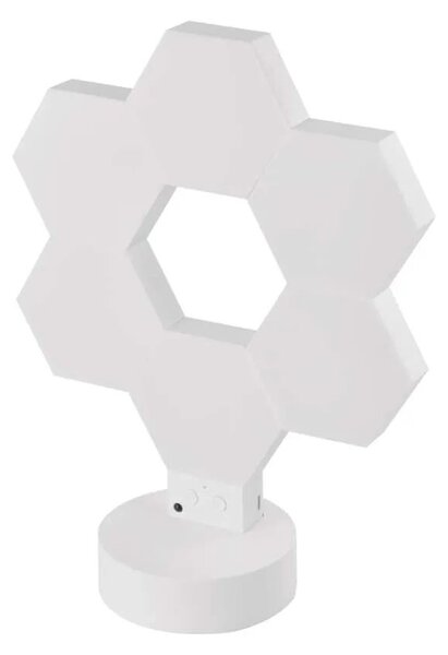 GoSmart RGBIC Biela LED stolová lampička Hexagon 5,5W s WiFi – LED lampičky a baterky > Stolové LED lampičky