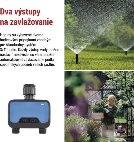 GoSmart zavlažovacie hodiny s 2 výstupmi – Inteligentná domácnosť